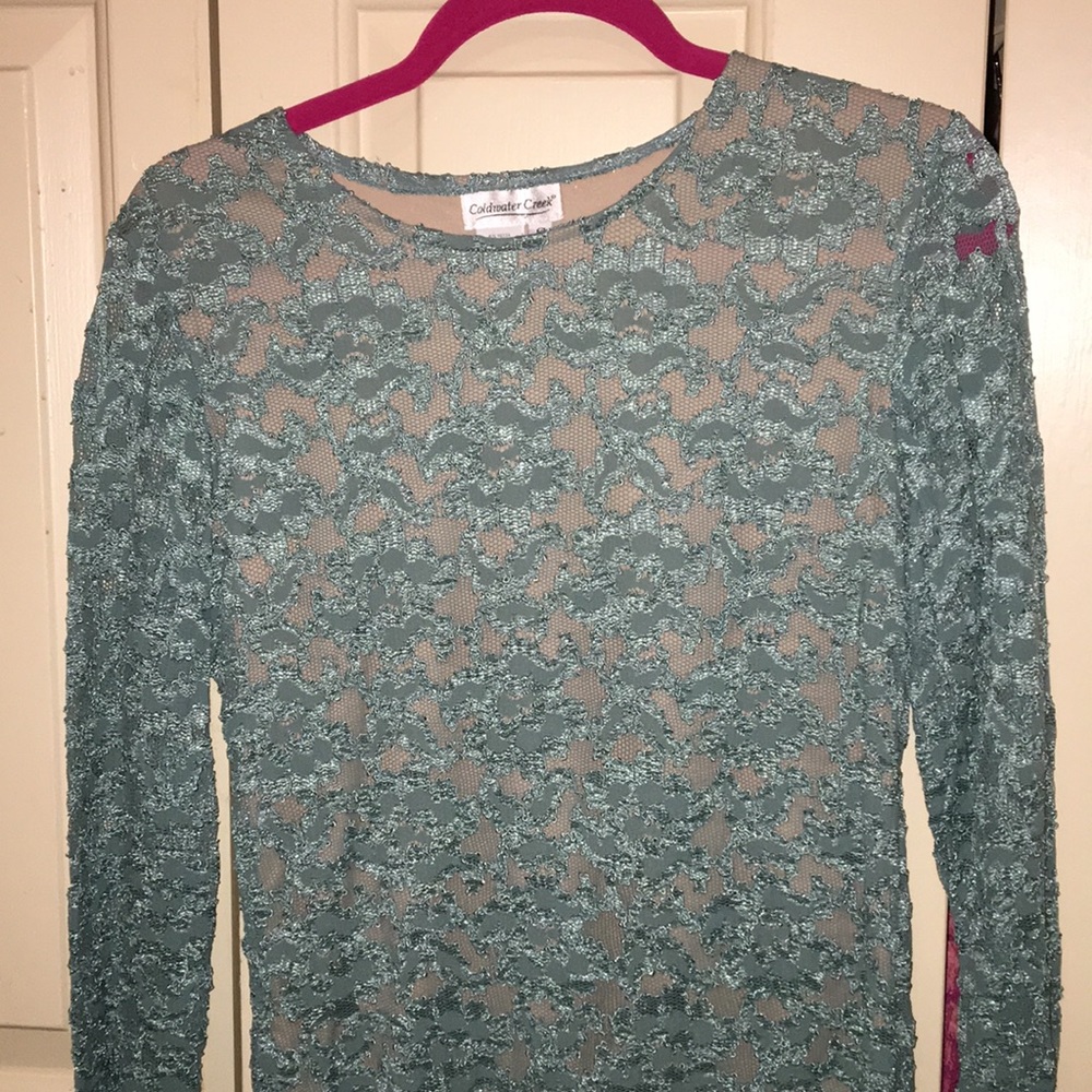 4 for $30 sale! CC seafoam lace top sz S